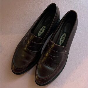 Rockport womens Dark Brown Slip-On Loafers narrow foot leather